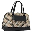 BURBERRY Nova Check Hand Bag Canvas Beige Auth MX100 - Burberry