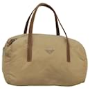 PRADA Shoulder Bag Nylon Beige Auth MX184 - Prada