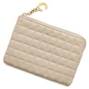 Celine Beige Leather Card Case - Céline