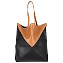  Loewe XL Puzzle Fold Tote Bag in Black and Brown Leather