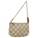 LOUIS VUITTON Damier Azur Mini Pochette Accessoires Pouch N63005 Auth BD1591 - Louis Vuitton