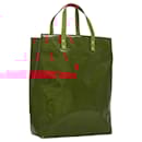 LOUIS VUITTON Monogram Vernis Reade MM Hand Bag Red Rouge M91086 LV Auth KD491 - Louis Vuitton
