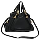 Chloe Paraty Hand Bag Leather 2way Black Auth 116496 - Chloé