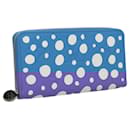 LOUIS VUITTON Giant Monogram Infinity Dot Zippy Wallet Blue M81954 Auth BA1045SM - Louis Vuitton
