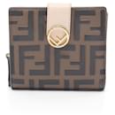 Fendi Leather Zucca Bifold Wallet