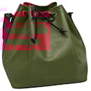 LOUIS VUITTON Epi Petit Noe Shoulder Bag Bicolor Black Red M44017 LV Auth 111001 - Louis Vuitton