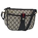 GUCCI GG Supreme Sherry Line Shoulder Bag PVC Navy Gold 89 02 032 Auth bs24268 - Gucci