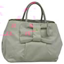 PRADA Hand Bag Nylon Pink Gold Auth bs24453 - Prada