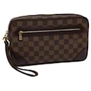 LOUIS VUITTON Clutch Marly Dragonne GM Damier Ebene Pedido SP LV Auth 25039SA - Louis Vuitton