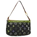 LOUIS VUITTON Monogram Multicolor Pochette Accessoires Black M92648 Auth 117716 - Louis Vuitton