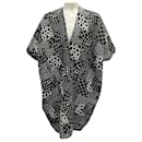 Zero + Maria Cornejo Black / White Embroidered Cape Jacket - Autre Marque