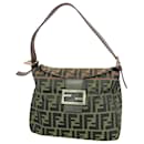 Fendi Brown Nylon Canvas Shoulder Bag