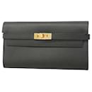 Portefeuille Long Hermes Kelly Veau Epsom Noir D Stamp - Hermès
