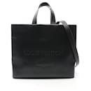 Louis Vuitton Black Leather Tote Bag