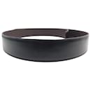 VINTAGE HERMES BELT LINK 42MM T105 BLACK BROWN LEATHER FOR BELT - Hermès