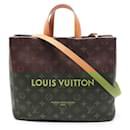 Louis Vuitton Brown Leather Monogram Tote Bag