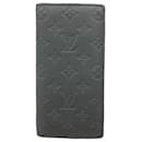 Louis Vuitton Long Wallet Monogram Shadow Portefeuille Brazza M62900 Noir