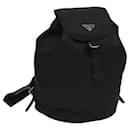 PRADA Backpack Nylon Black Silver Auth 117500 - Prada
