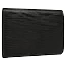 LOUIS VUITTON Epi Envelope Carte de Visite Card Case Black M60652 Auth 117408 - Louis Vuitton