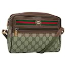 GUCCI GG Supreme Web Sherry Line Bag PVC Beige Gold 56 02 087 Auth ar13365 - Gucci