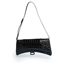 Balenciaga, Hourglass sling schoulder bag mock croc