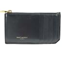 Saint Laurent Black Leather Coin Purse