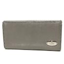 Fendi Gray Leather Long Wallet