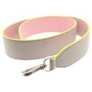 Fendi Leather Gray Pink Shoulder Strap