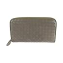 Bottega Veneta Intrecciato Brown Leather Long Wallet