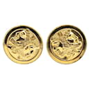 Fendi Gold Plated Clip Earrings