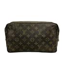 Louis Vuitton Brown Leather Clutch Bag