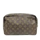 Louis Vuitton Brown Leather Clutch Bag