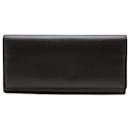 Valextra Dark Brown Leather Long Wallet
