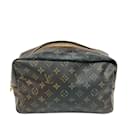 Louis Vuitton Brown Leather Clutch Bag
