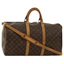 LOUIS VUITTON Monogram Keepall Bandouliere 50 Boston Bag M41416 LV Auth 117970 - Louis Vuitton