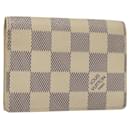 LOUIS VUITTON Damier Azur Amberop Cartes De Visit Card Case N61746 Auth 118386 - Louis Vuitton