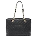 Chanel Leather Matelasse Grand Shopping Tote Bag A50995