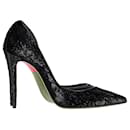 Christian Louboutin Iriza 100 Papillon Pumps in Black Velvet 
