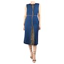 Sleeveless monogram print midi dress - size UK 12 - Fendi