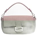 Sac à épaule Baguette en vichy rouge - Fendi