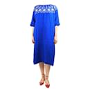 Cobalt embroidered midi dress - size S - Autre Marque