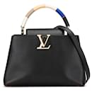 Louis Vuitton Black Taurillon Capucines MM