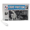Louis Vuitton White Leather Everyday LV Newspaper Pouch