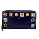 Fendi Black Leather Long Wallet
