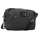 GUCCI GG Canvas Shoulder Bag Black Silver 223648 Auth 117257 - Gucci