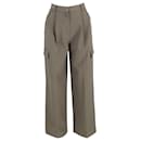 The Frankie Shop Maesa Cargo Pants in Khaki Polyester - Autre Marque