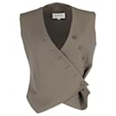 The Frankie Shop Maesa Cross Vest in Olive Polyester - Autre Marque