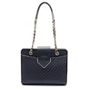 Chanel Chevron V Stitch Leather Shoulder Bag A93418