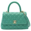 Chanel Caviar Skin Exotic Leather Coco Handle Handbag A92990