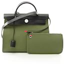 Hermes Toile Officier/Vache Hunter Herbag Zip PM Handbag 082268CK Stamp A (2017) - Hermès